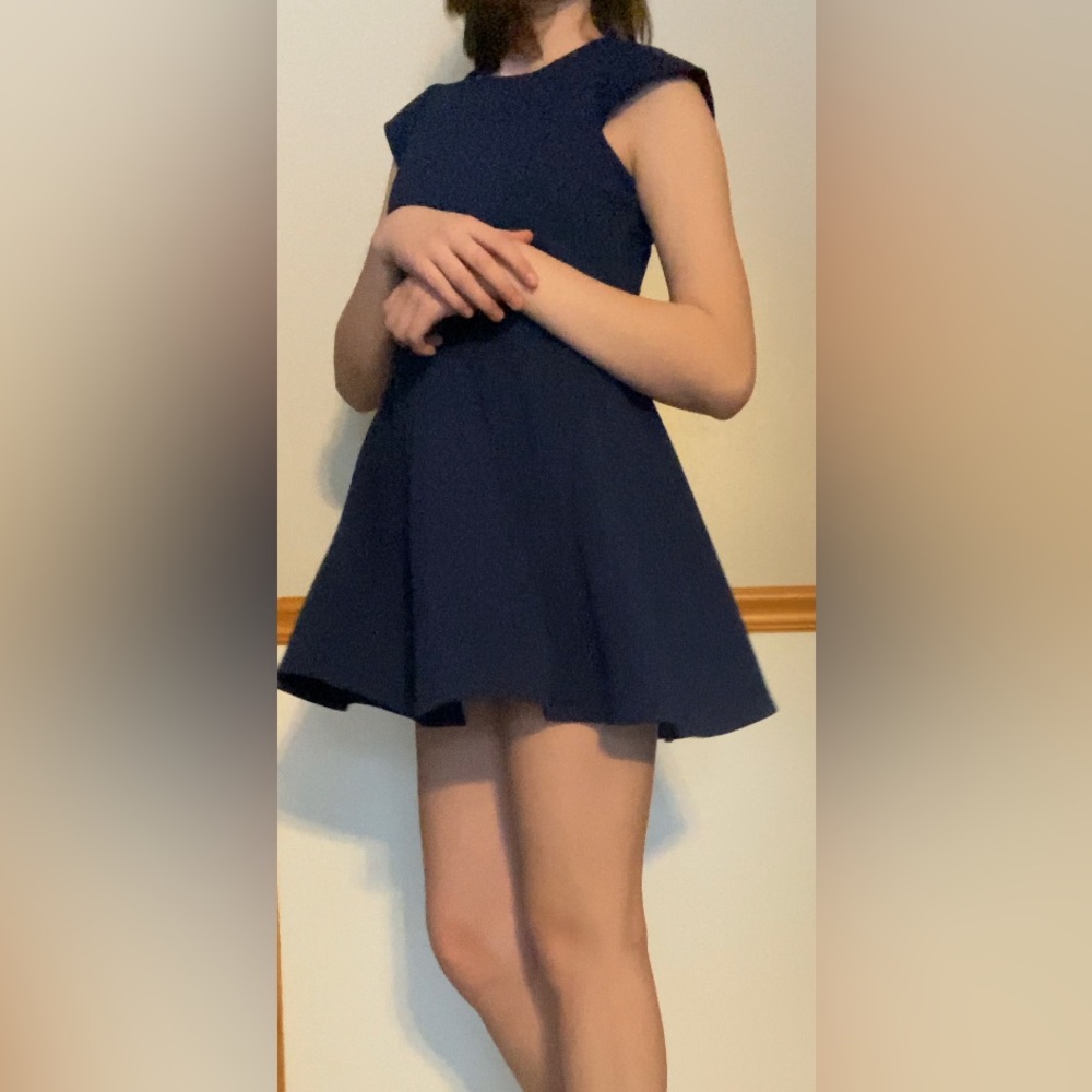 Sequin Hearts Navy Blue Dress | Size 16 |